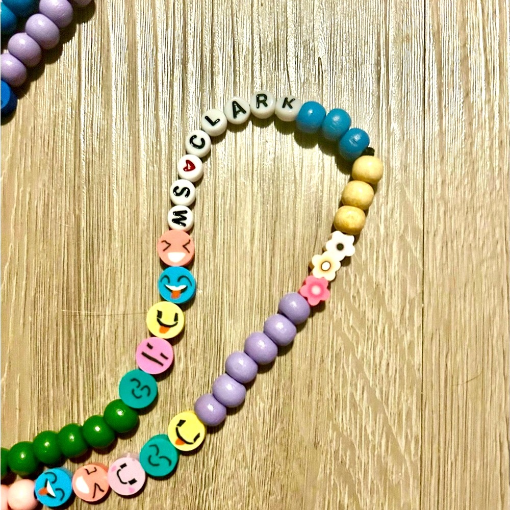 Lanyard with Mixed Beads, *MAY BE PERSONALIZED, Multicolored